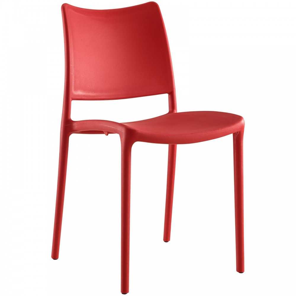 Hipster Dining Side Chair Set of 4, Red