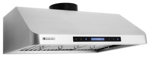 30", LED Lights, Baffle Filter W/ Grease Drain Tunnel, 1.0mm Non-Magnetic Stainless Steel, Under Cabinet Mount Range Hood