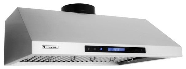36", LED Lights, Baffle Filter W/ Grease Drain Tunnel, 1.0mm Non-Magnetic Stainless Steel, Under Cabinet Mount Range Hood