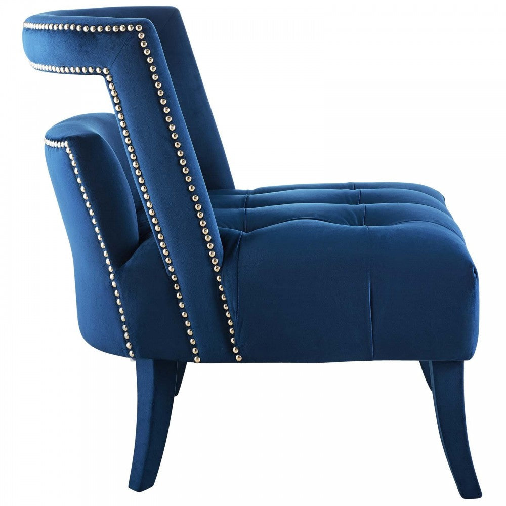 Honor Armchair Performance Velvet Set of 2, Navy
