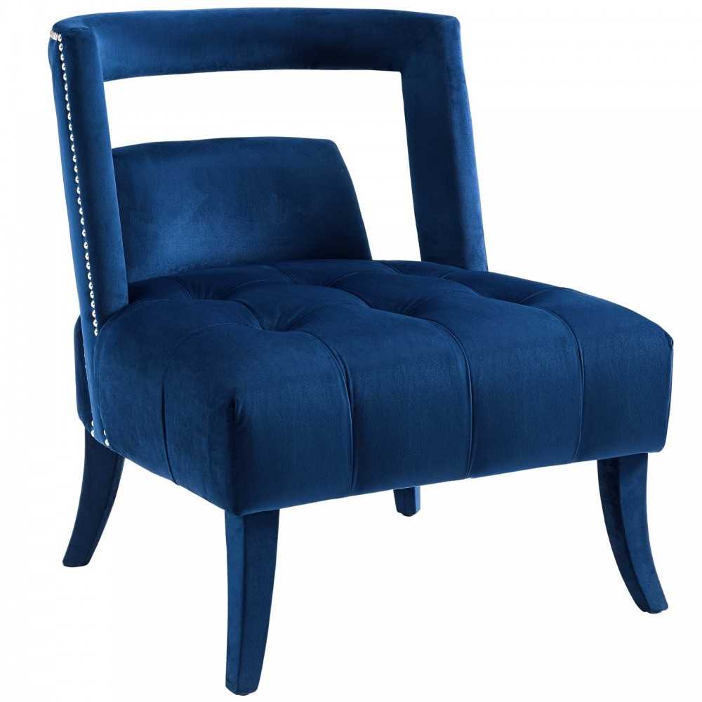Honor Armchair Performance Velvet Set of 2, Navy