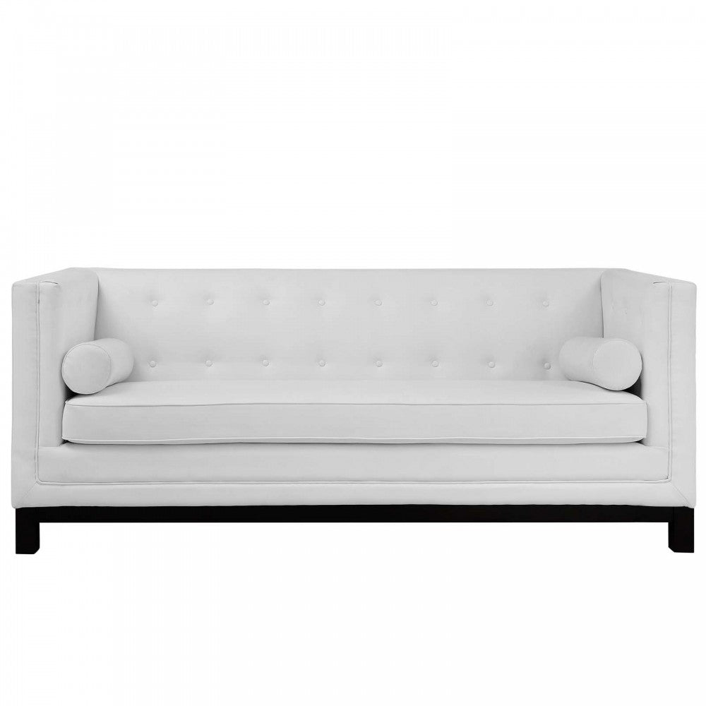 Imperial Bonded Leather Sofa, White