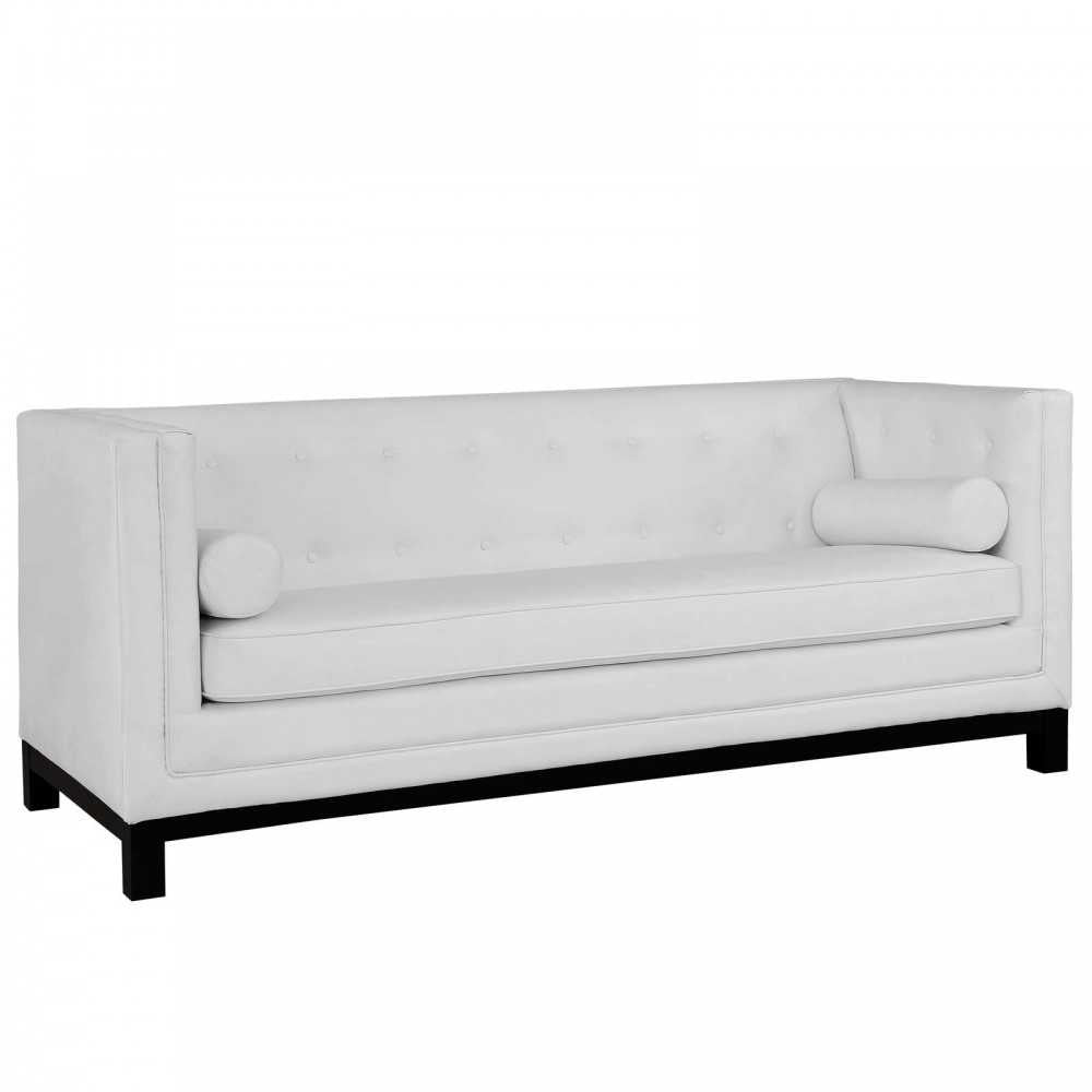Imperial Bonded Leather Sofa, White