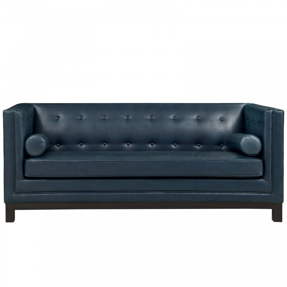 Imperial Bonded Leather Sofa, Blue