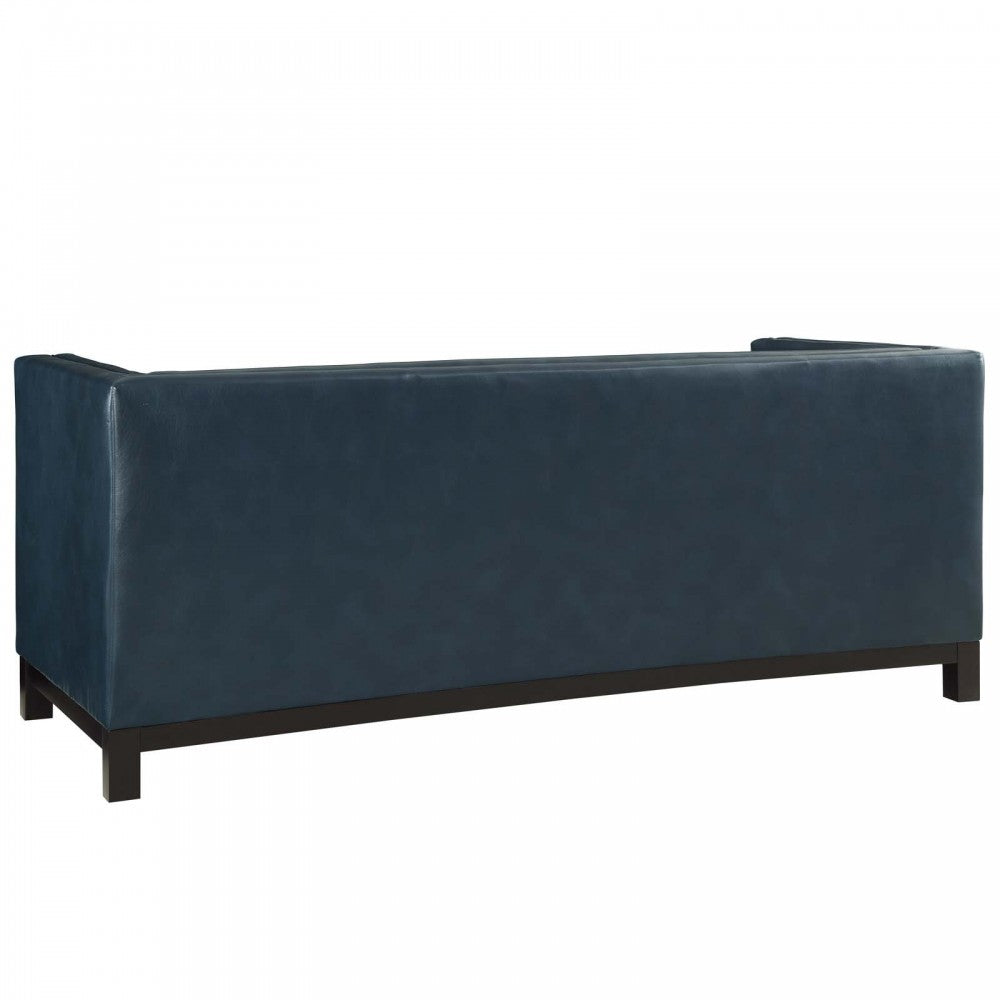 Imperial Bonded Leather Sofa, Blue