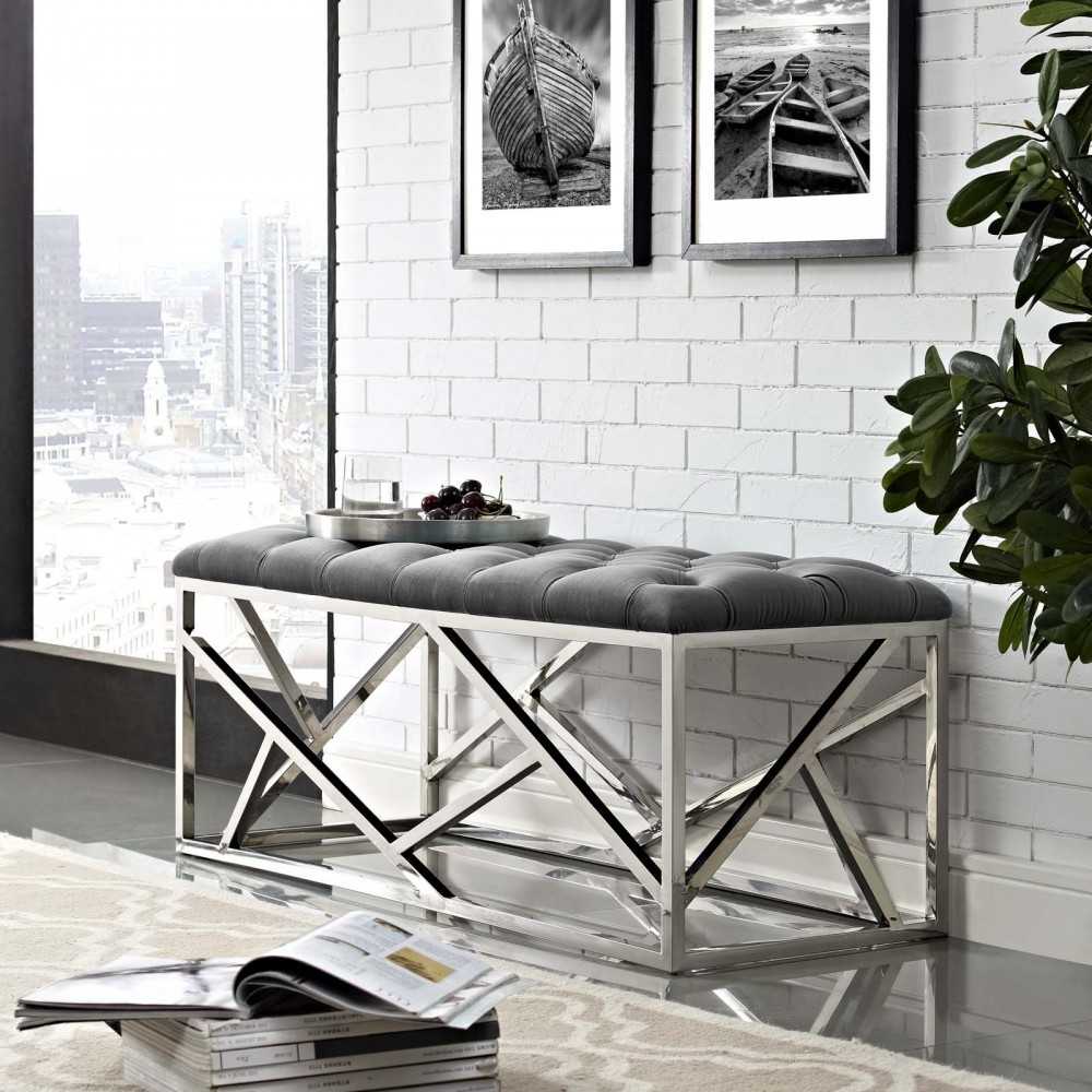 Intersperse Bench, Silver Gray