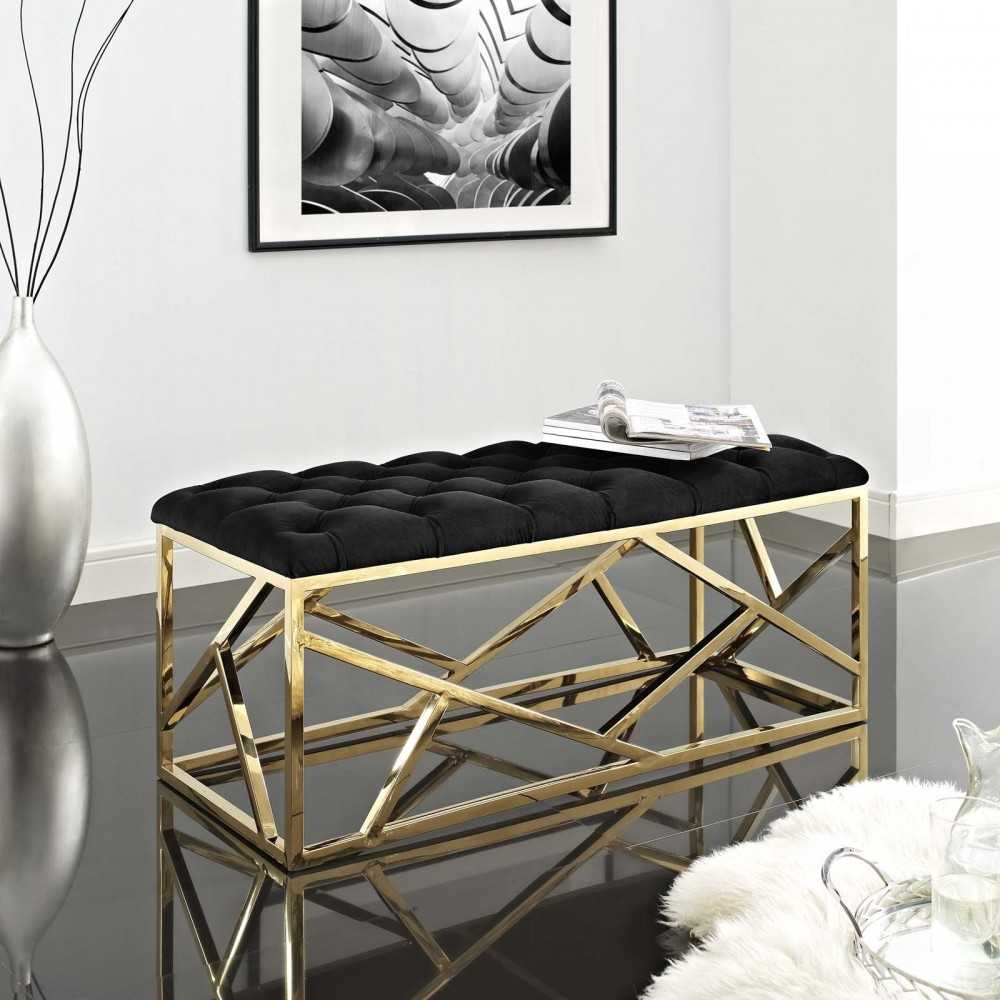 Intersperse Bench, Gold Black