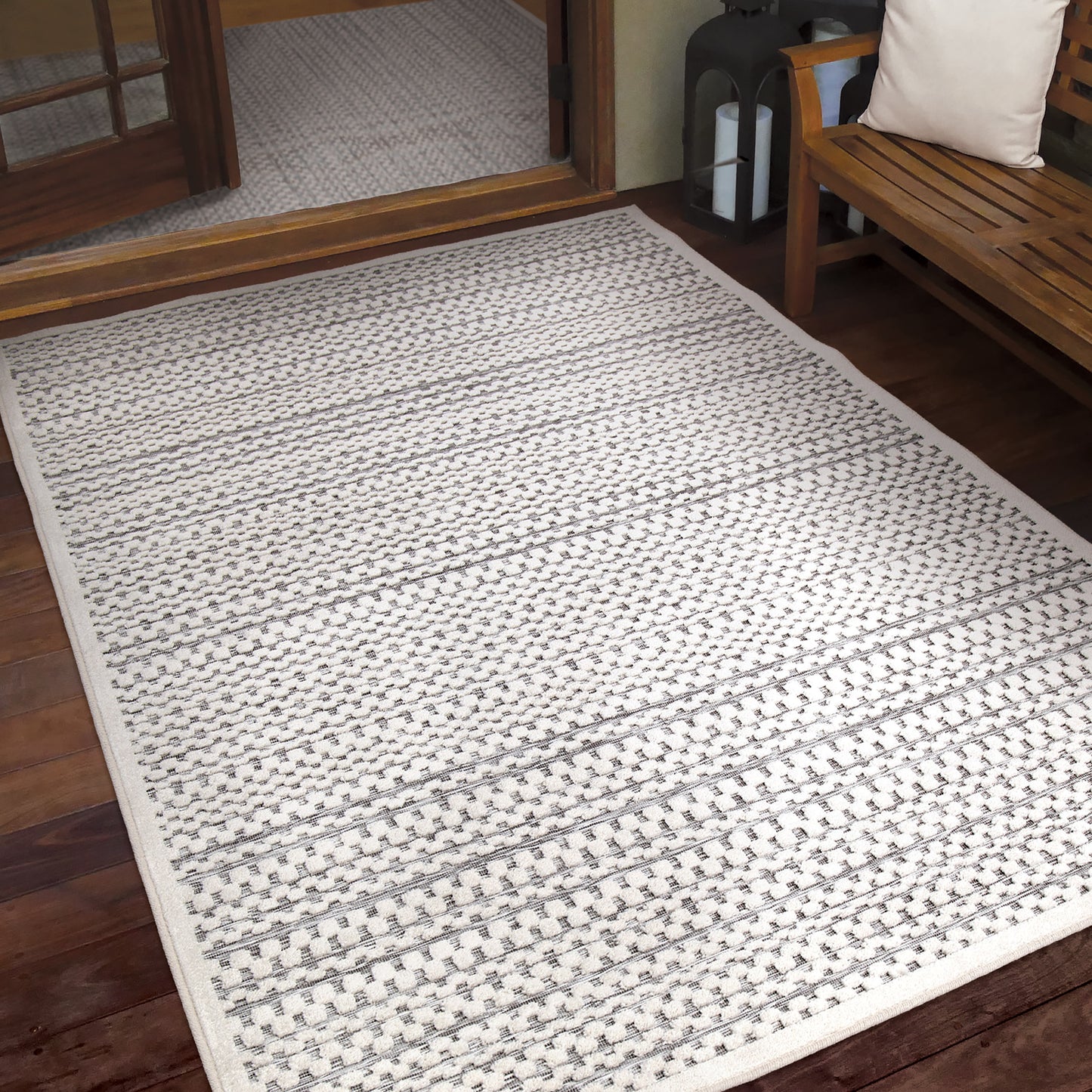 My Texas House by Orian Aegean Natural Grey 62"X90"
