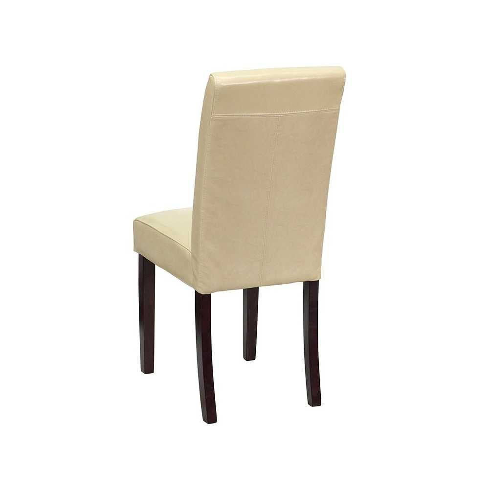 Ivory LeatherSoft Parsons Chair