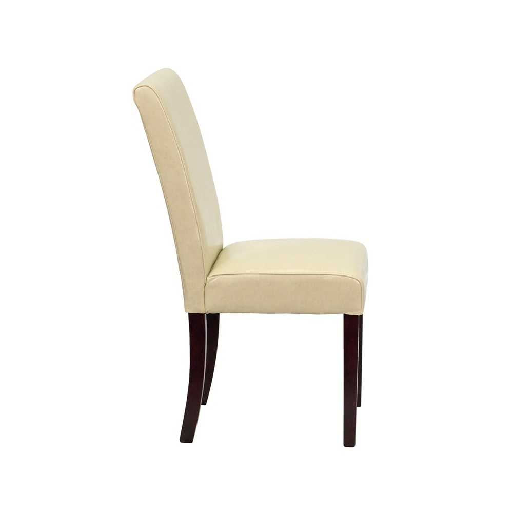 Ivory LeatherSoft Parsons Chair
