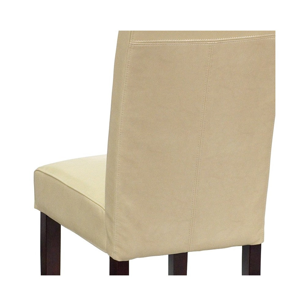 Ivory LeatherSoft Parsons Chair