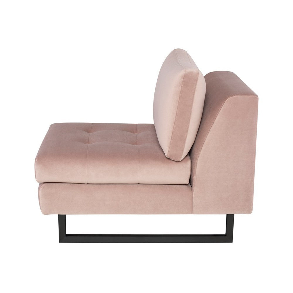 Janis Blush Fabric Armless Sofa Seat, HGSC598