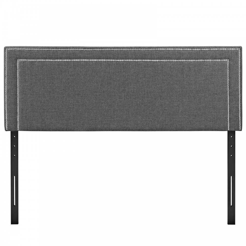 Jessamine Full Upholstered Fabric Headboard, Gray, MOD-5376-GRY