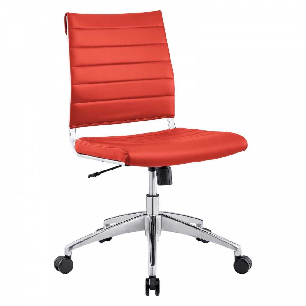 Jive Armless Mid Back Office Chair, Red