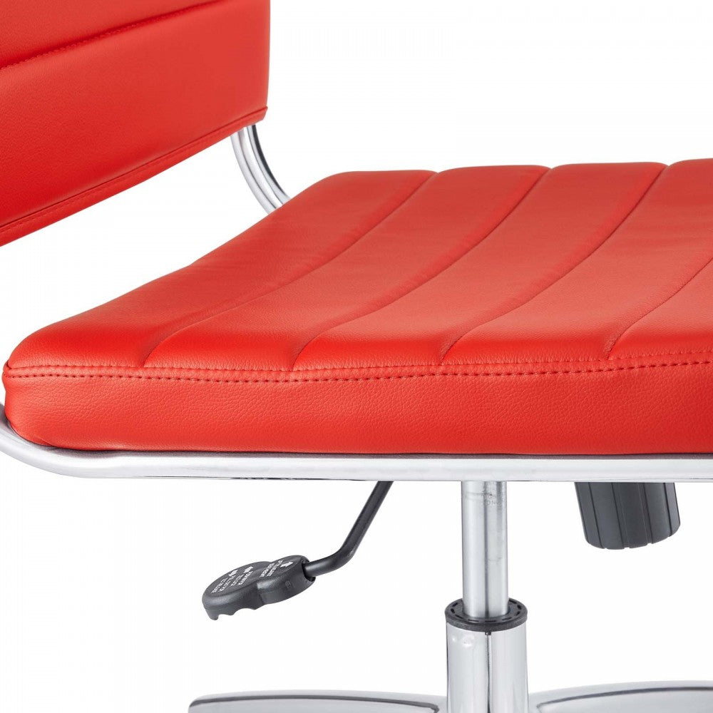 Jive Armless Mid Back Office Chair, Red