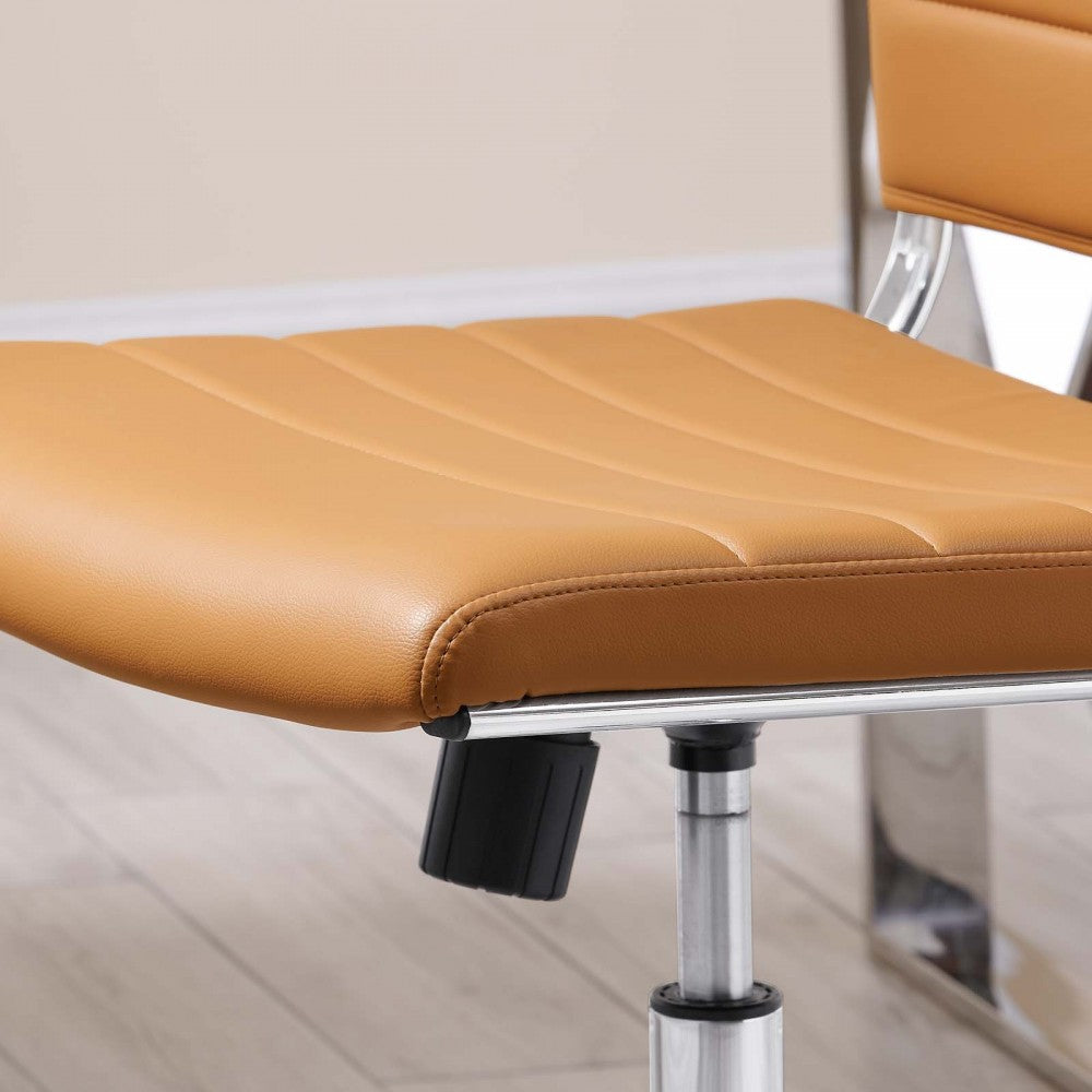 Jive Armless Mid Back Office Chair, Tan