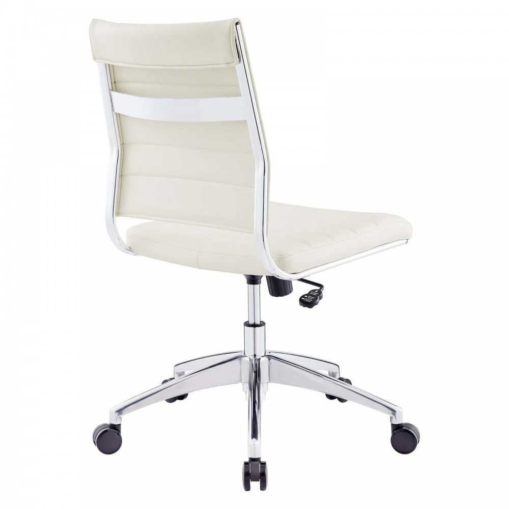 Jive Armless Mid Back Office Chair, White
