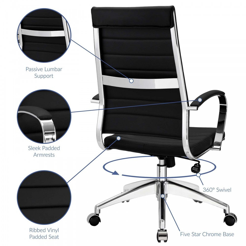 Jive Highback Office Chair, Black, EEI-272-BLK