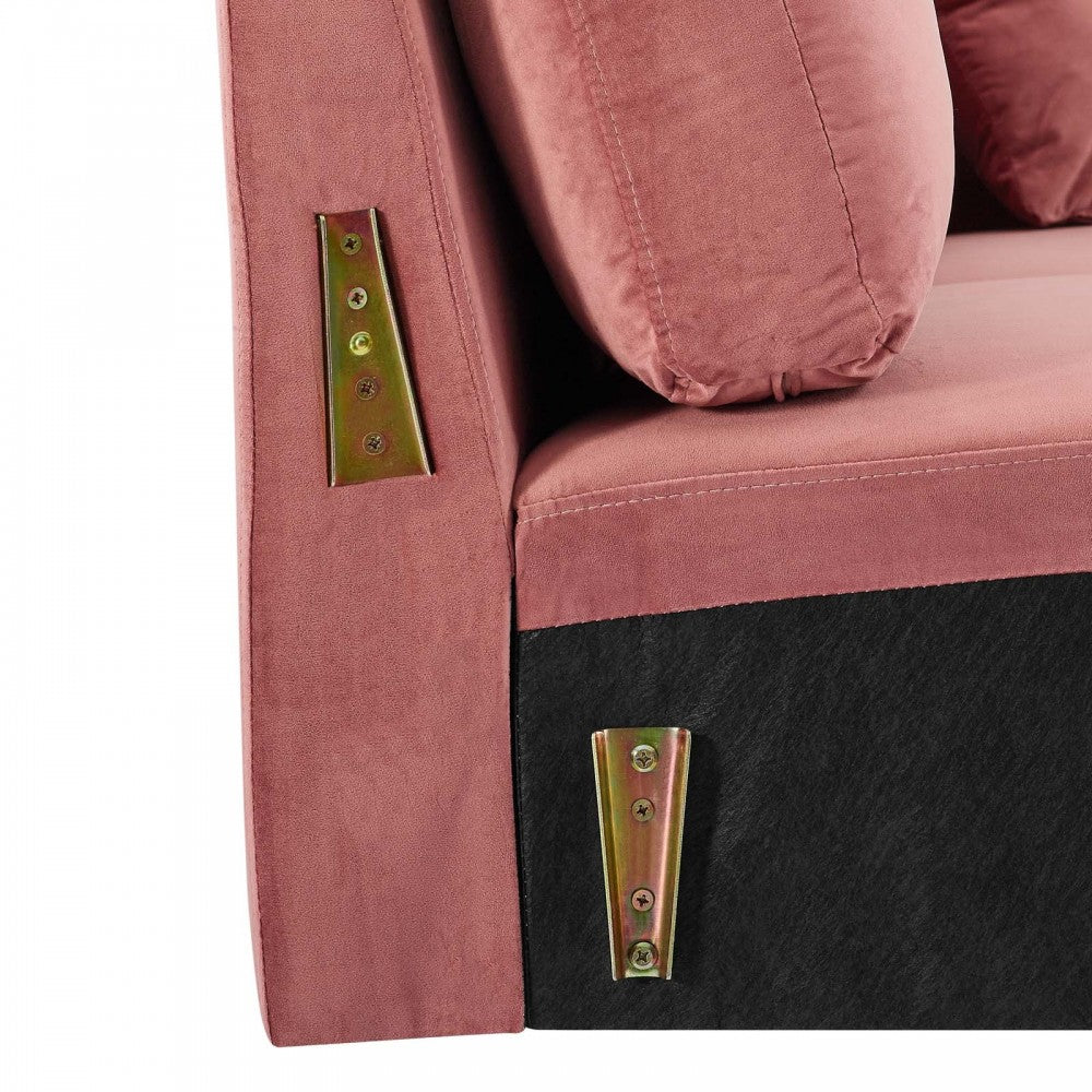 Juliana Performance Velvet Sofa, Dusty Rose