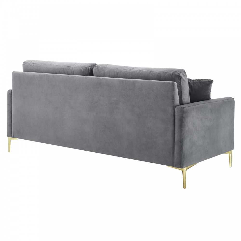 Juliana Performance Velvet Sofa, Gray