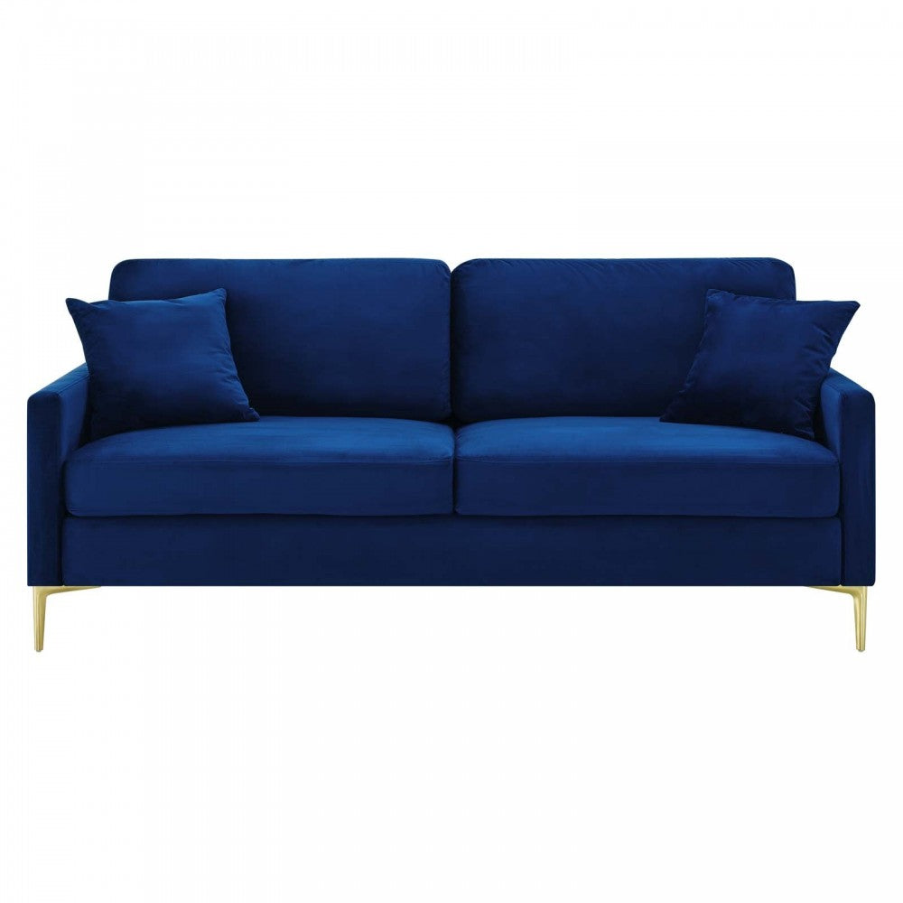 Juliana Performance Velvet Sofa, Navy