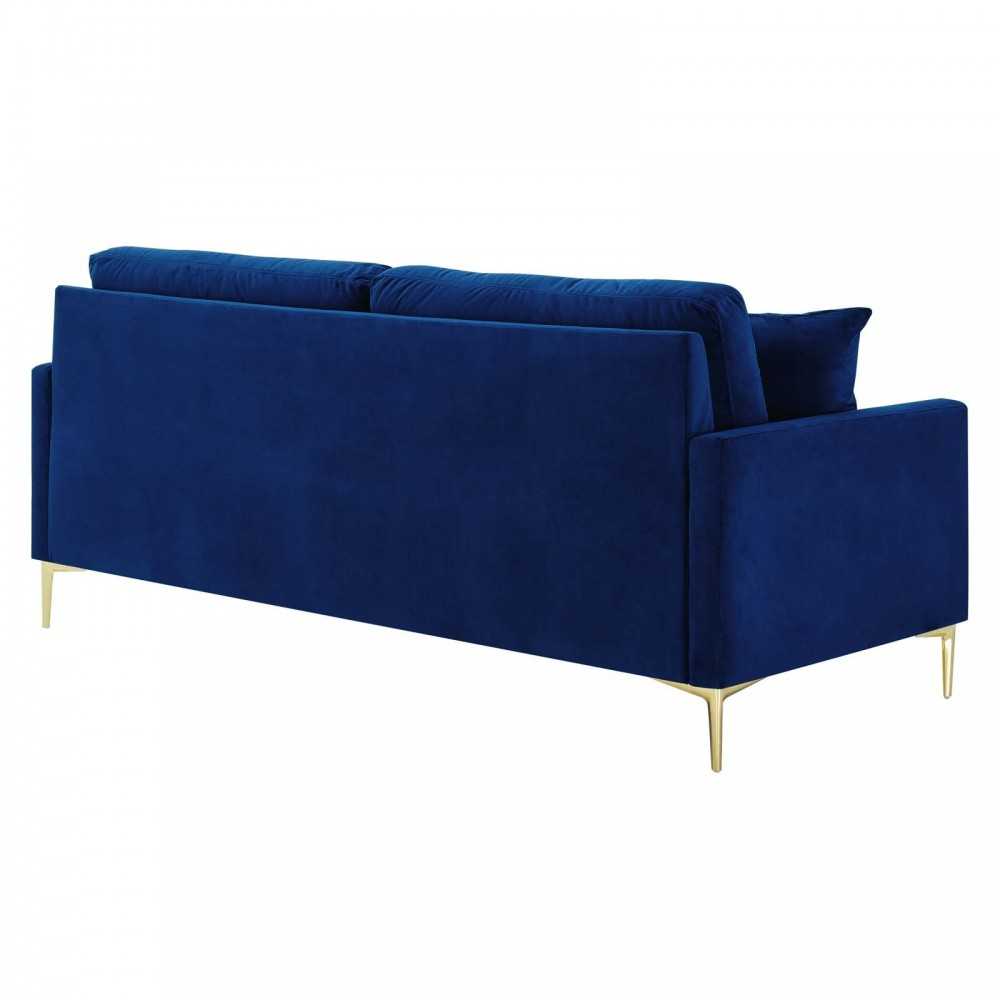 Juliana Performance Velvet Sofa, Navy