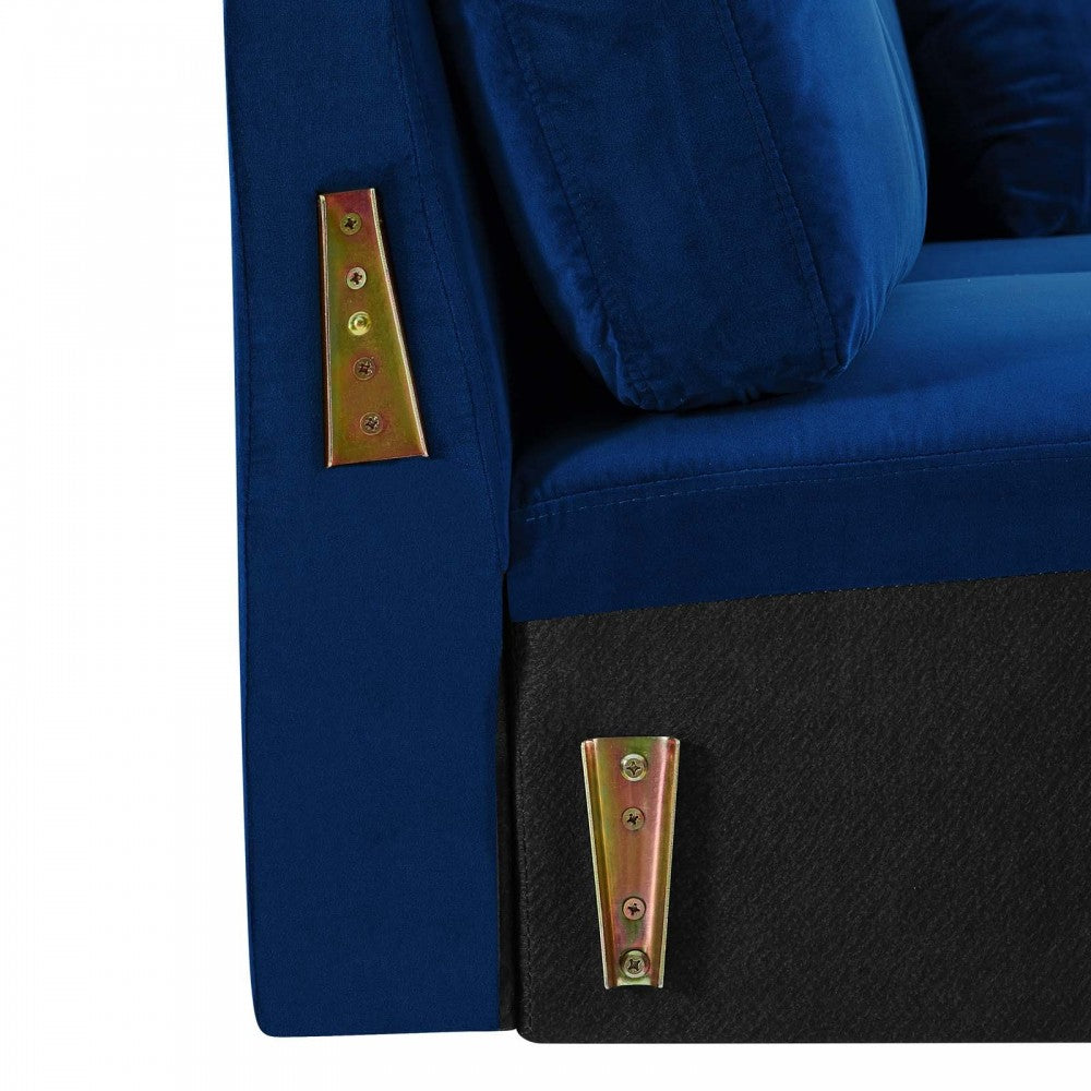 Juliana Performance Velvet Sofa, Navy