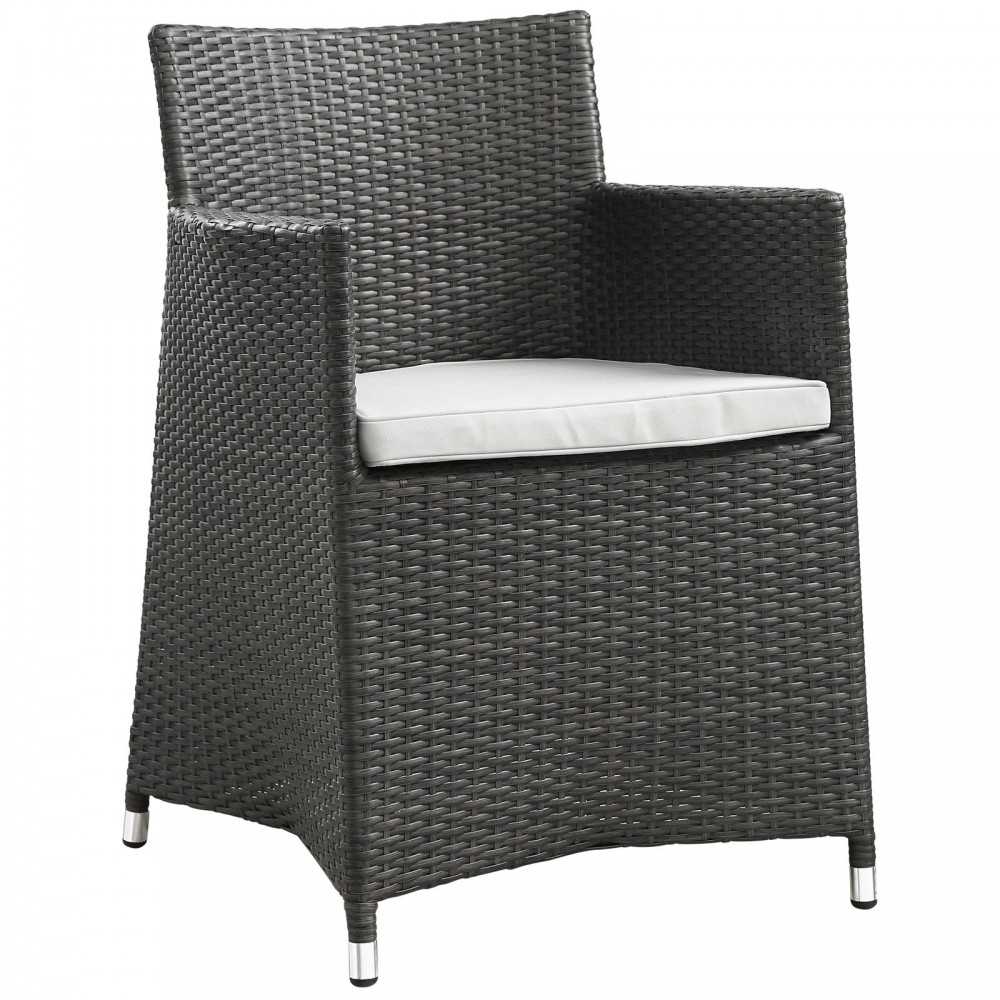 Junction Dining Outdoor Patio Armchair, Brown White