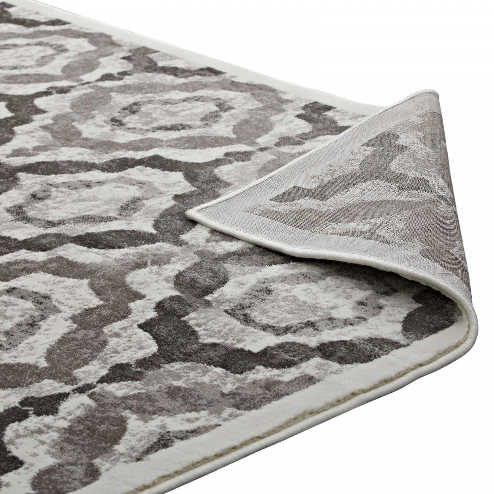 Kalinda Rustic Vintage Moroccan Trellis 8x10 Area Rug, Brown, Beige and Ivory