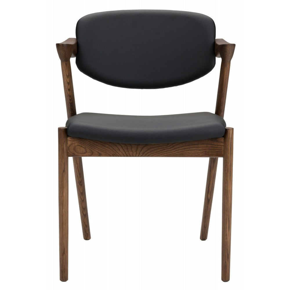 Kalli Black Naugahyde Dining Chair, HGEM744