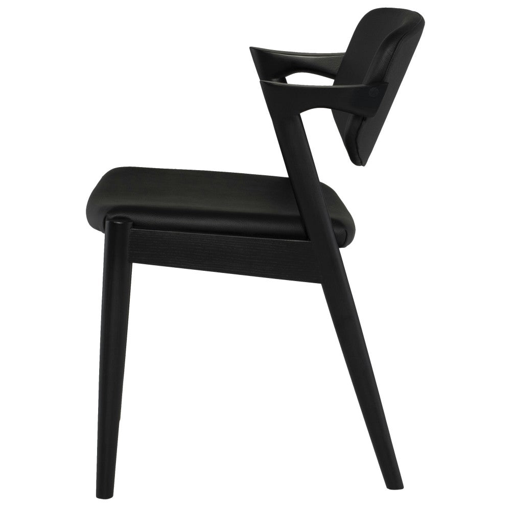 Kalli Black Naugahyde Dining Chair, HGEM875