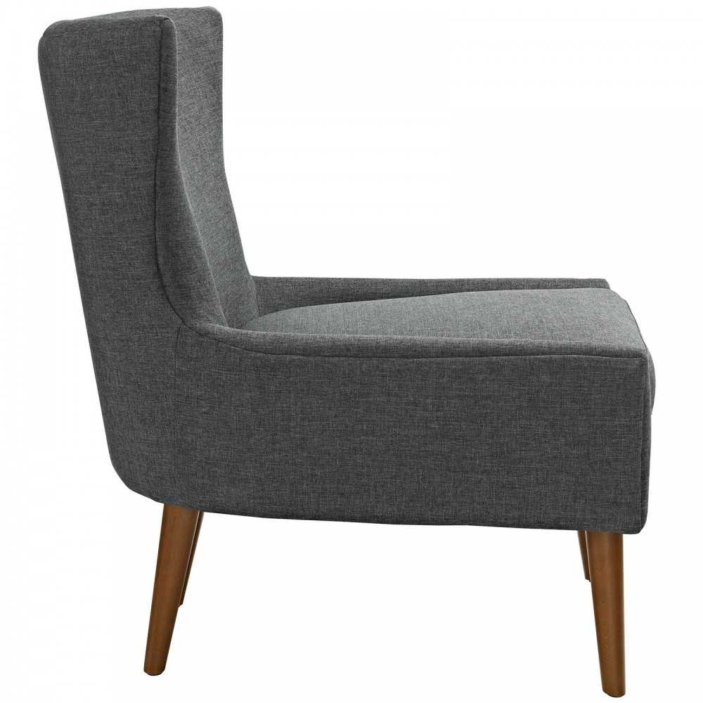 Keen Upholstered Fabric Armchair, Gray