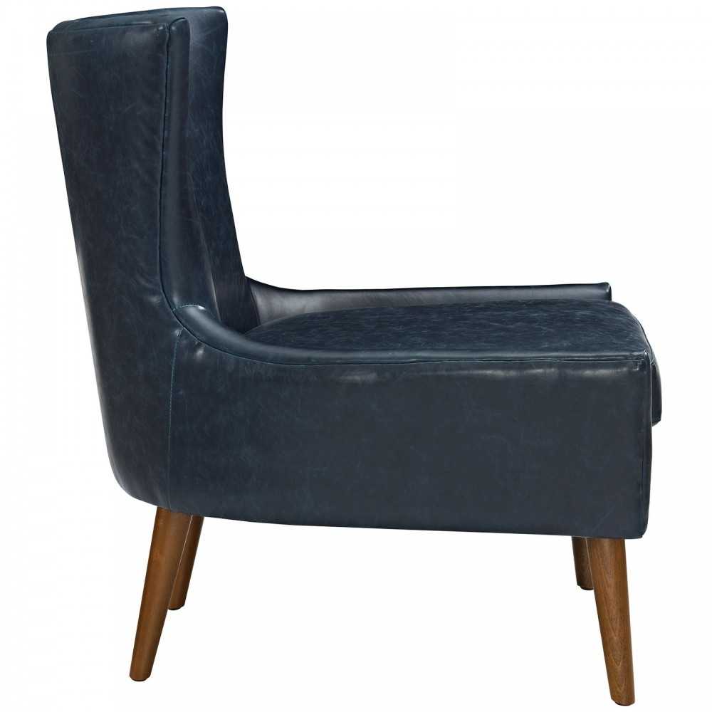 Keen Upholstered Vinyl Armchair, Blue