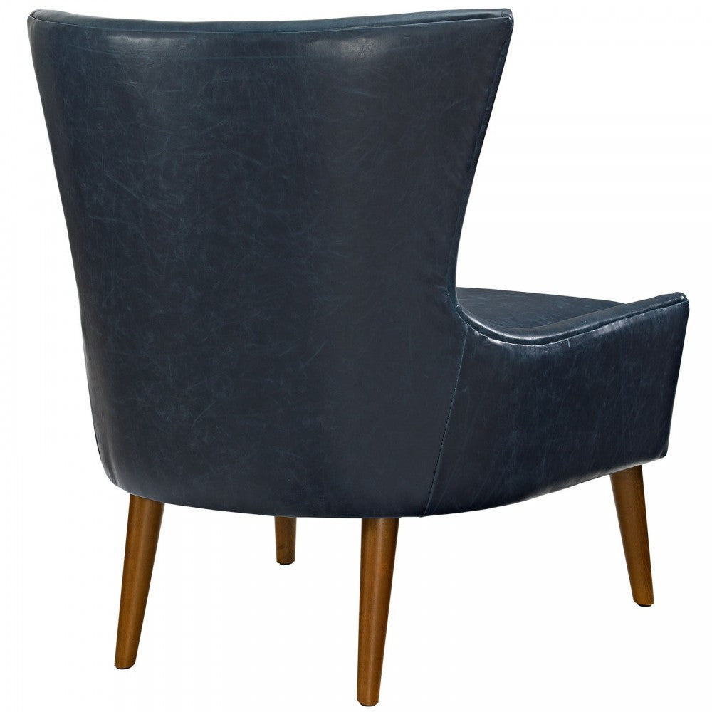 Keen Upholstered Vinyl Armchair, Blue
