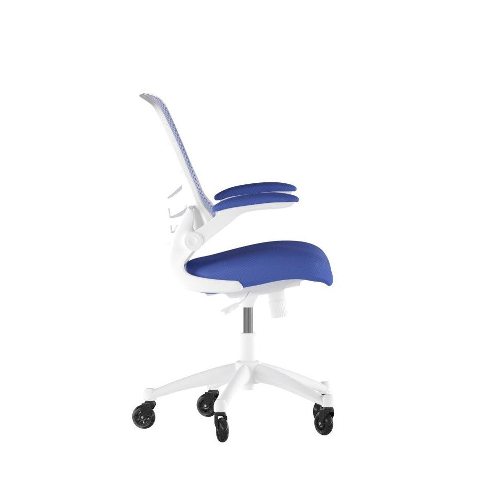 Kelista Blue Chair with Roller Wheels