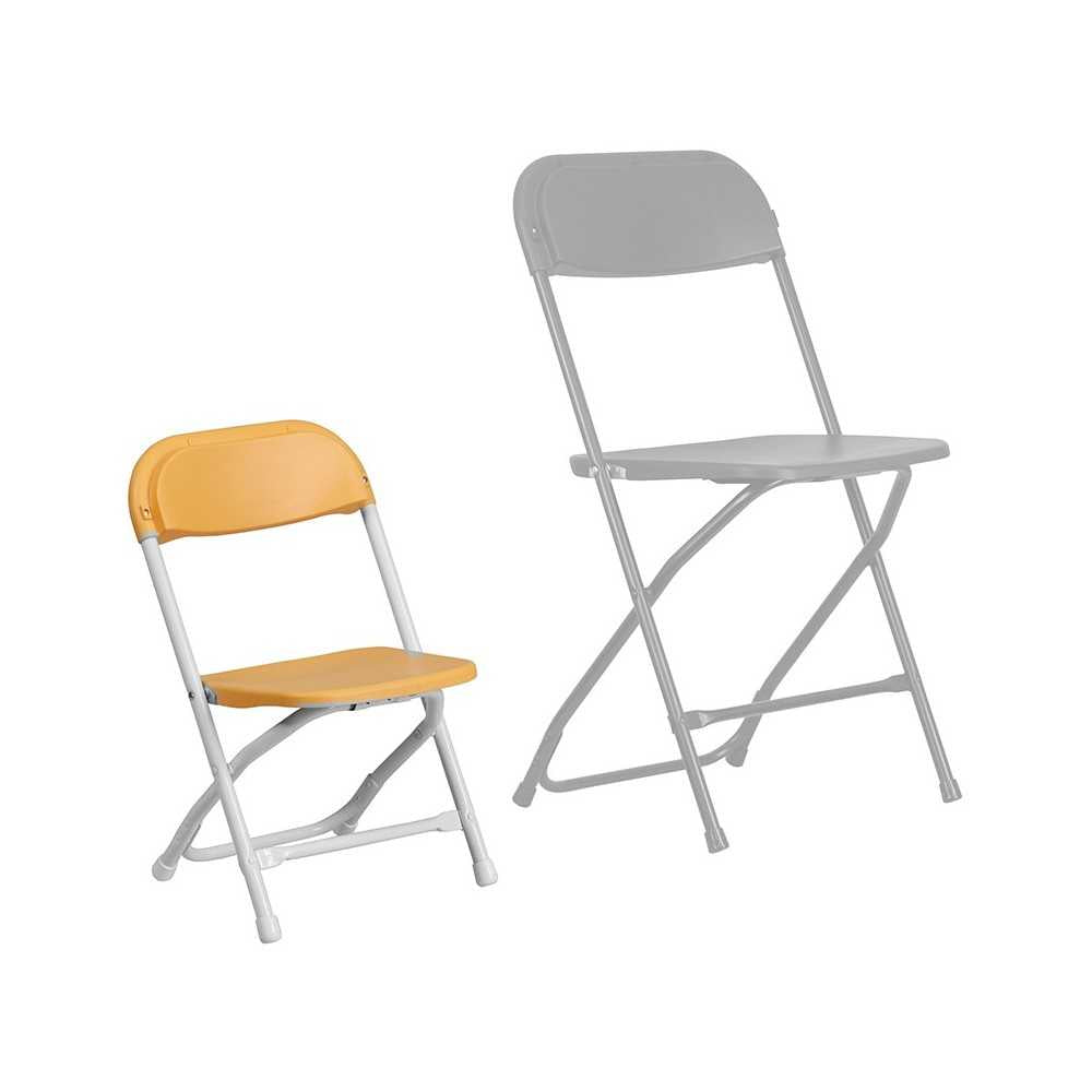 Kids Yellow Plastic Folding Chair