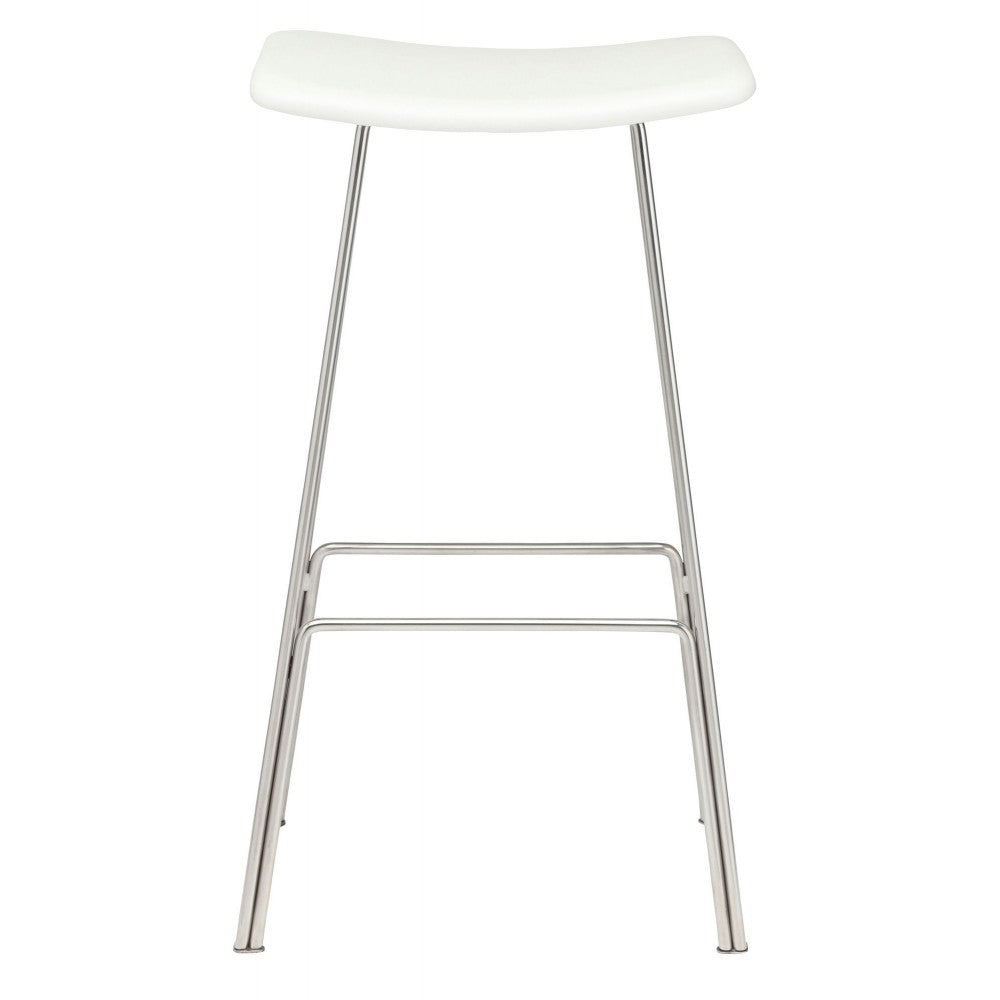 Kirsten White Leather Counter Stool, HGEM665