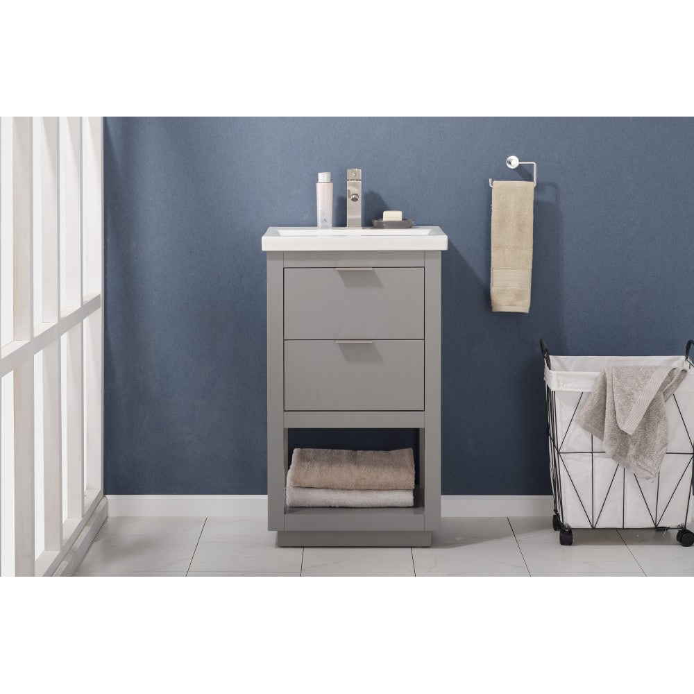 Klein 20" Single Sink Vanity In Gray