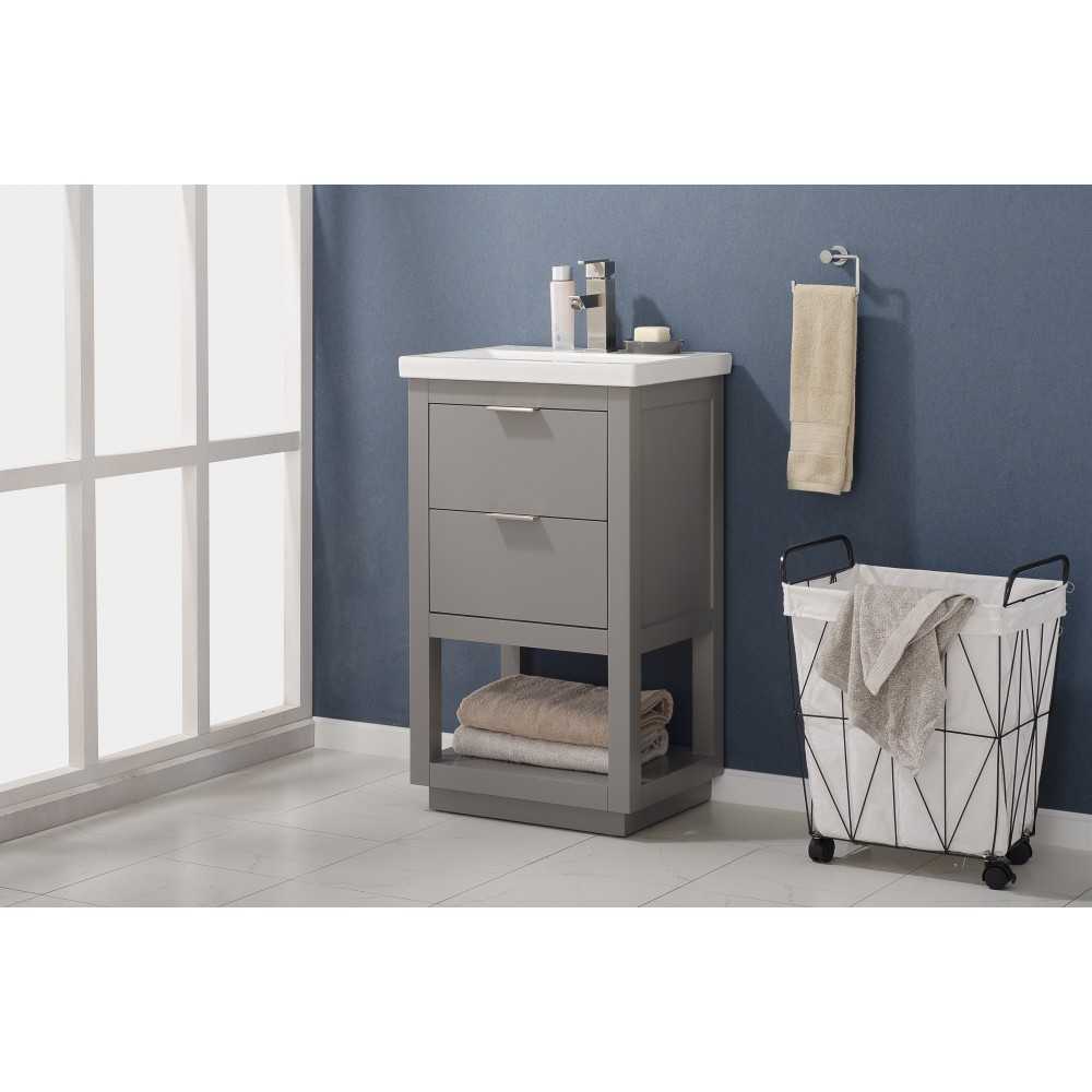 Klein 20" Single Sink Vanity In Gray