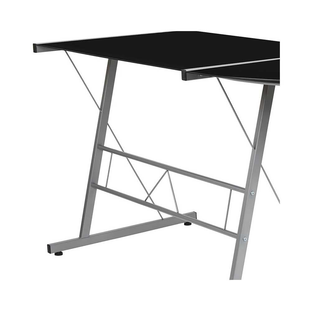 L-Shaped Desk 83.5" Computer Corner Desk, Gaming Corner Desk, Home Office Corner Desk, Gaming Desk, Easy to Assemble, Black