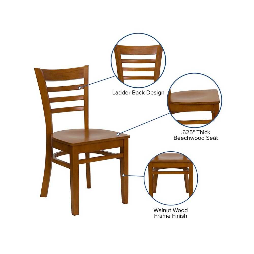Ladder Back Cherry Wood Restaurant Chair