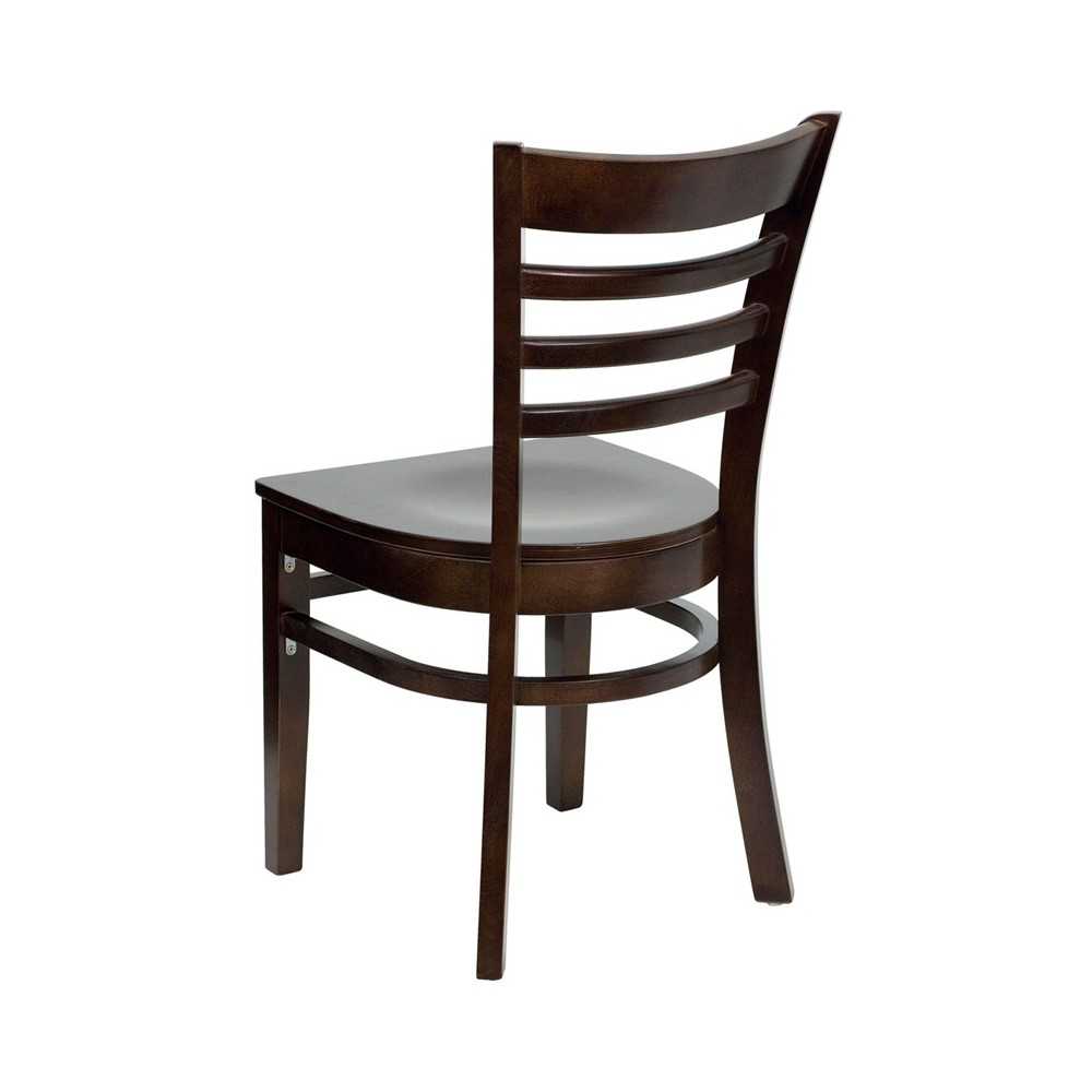 Ladder Back Walnut Wood Restaurant Chair
