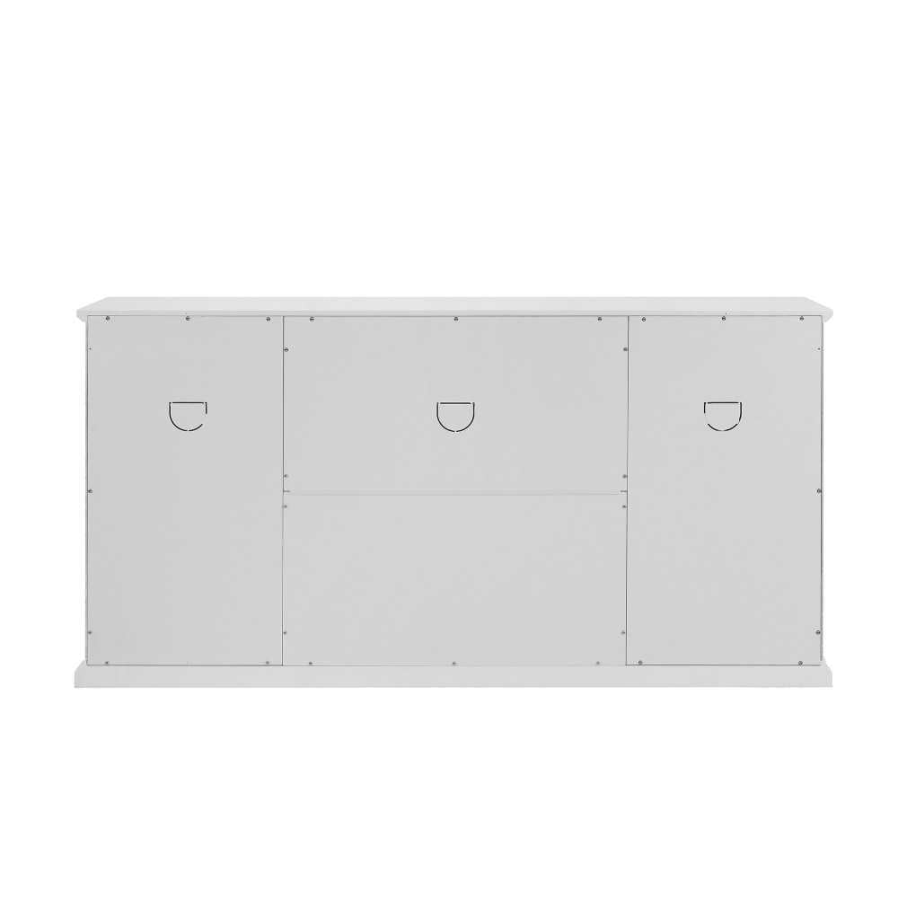 Landon 60" Tiered Fretwork Sideboard - White
