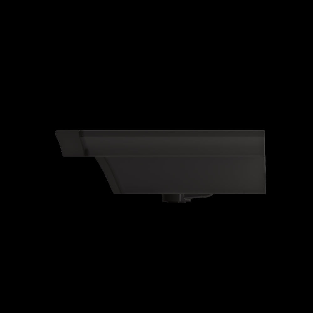 Lavita Wall-Mounted Console Sink Fireclay 40 in. 3-Hole in Matte Black