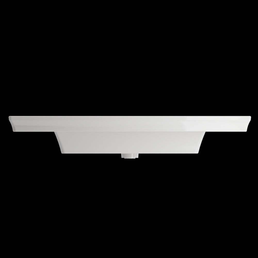 Lavita Wall-Mounted Console Sink Fireclay 40 in. 3-Hole with Overflow in White