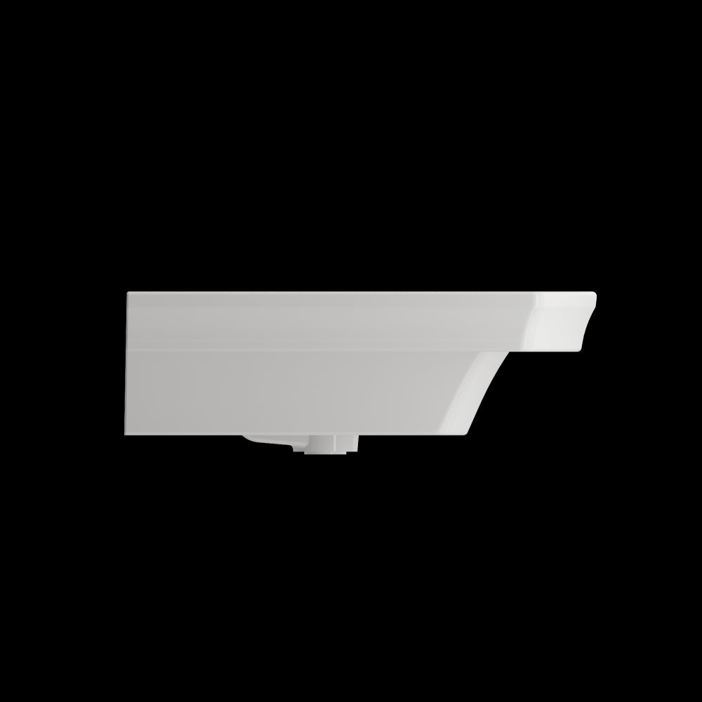 Lavita Wall-Mounted Console Sink Fireclay 40 in. 3-Hole with Overflow in White
