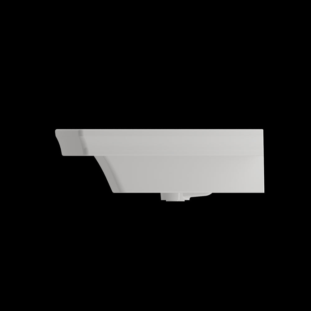 Lavita Wall-Mounted Console Sink Fireclay 40 in. 3-Hole with Overflow in White
