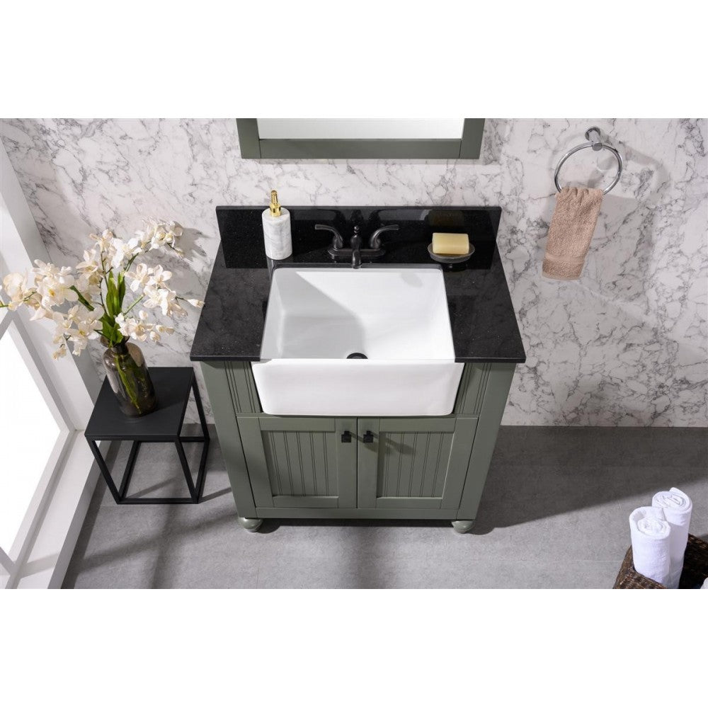Legion Furniture 30" Sink Vanity Without Faucet In Pewter Green