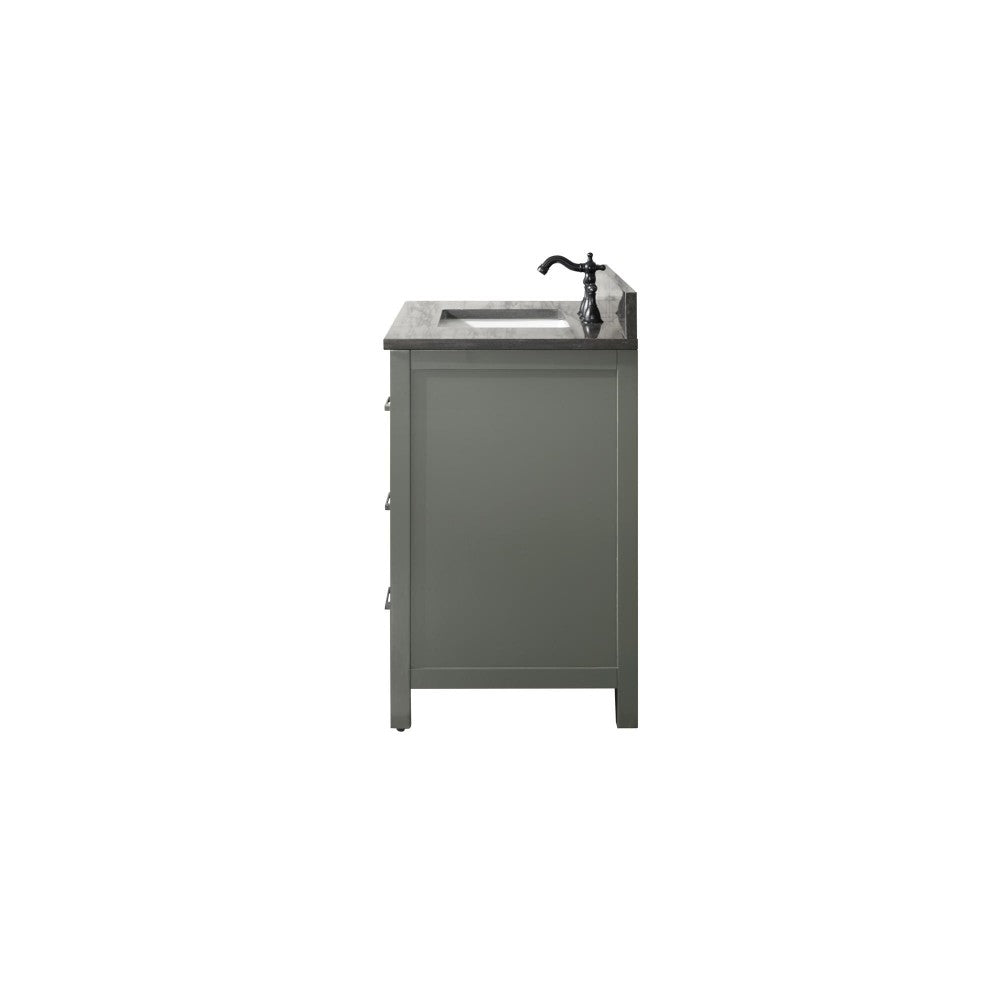 Legion Furniture 36" Green Finish Sink Vanity Cabinet With Blue Lime Stone Top