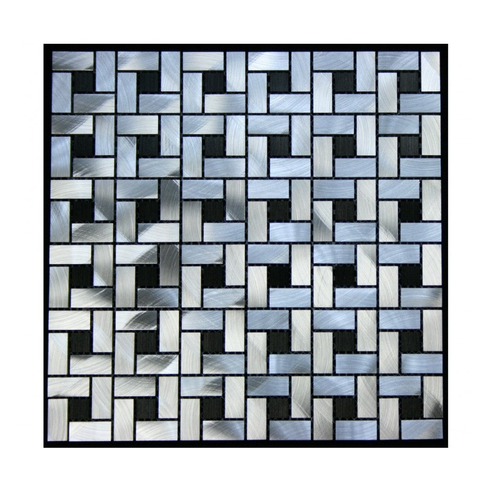 Legion Furniture Silver & Black Mosaic Tile